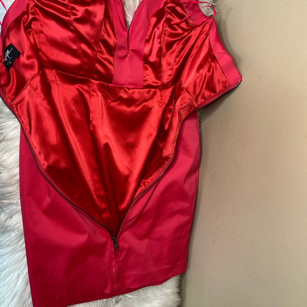 Vintage NastyGal Fuchsia Strapless Mini Dress - Picture 10 of 16